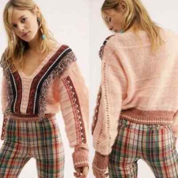 Free People Peach Knit Sweater - Picture 2 of 8